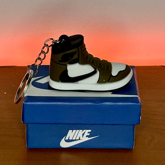Portachiavi Sneakers Gomma Jordan 1 High Travis Scott Mocha