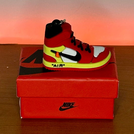 Portachiavi Sneakers Gomma Jordan 1 High Off-White Chicago
