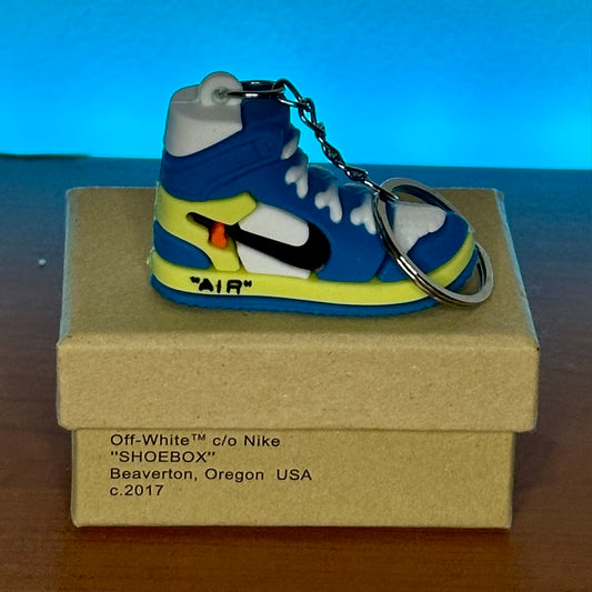 Portachiavi Sneakers Gomma Jordan 1 High Off-White UNC