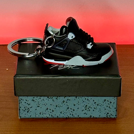 Portachiavi Sneakers PVC Jordan 4 Bred Reimagined