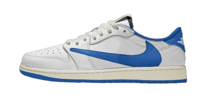 Air Jordan 1 Retro Low OG SP Fragment x Travis Scott Sail Military Blue