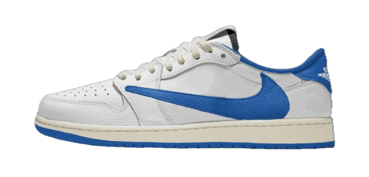 Air Jordan 1 Retro Low OG SP Fragment x Travis Scott Sail Military Blue