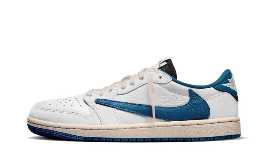 Air Jordan 1 Retro Low OG SP Fragment x Travis Scott Sail Military Blue